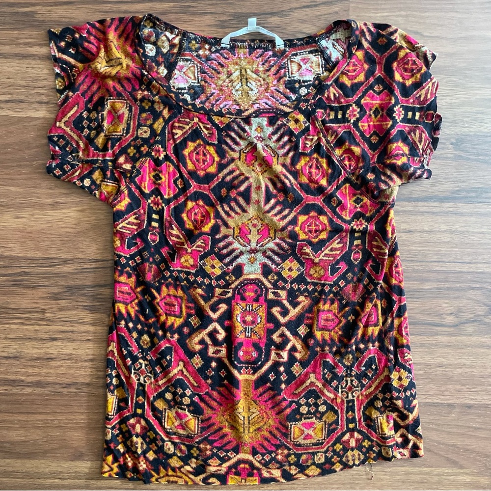 Rachel Roy Modal Printed Flutter Sleeve Top